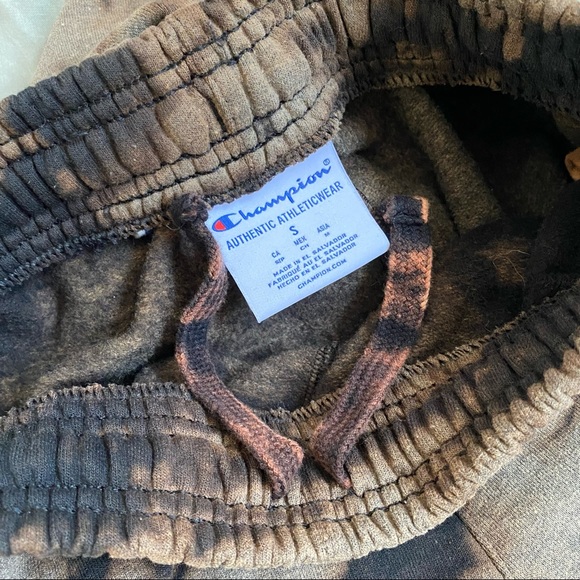 Champion tan brown reverse tie dye drawstring elastic waist jogger sweatpants - Picture 6 of 9
